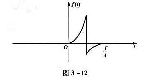 已知周期函数f（t)前四分之一周期的波形如图3-12所示.根据下列各种情况的要求画出f（t)在一个周