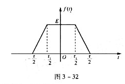 利用微分定理求图3-32所示梯形脉冲的傅里叶变换,并大致画出τ=2τ1情况下该脉冲的频谱图.请帮忙给