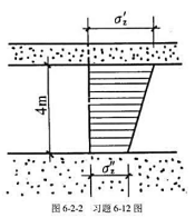 由于建筑物传来的荷载，地基中某一饱和黏土层产生梯形分布的竖向附加应办该层顶面和底面的附加应力分别为 