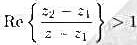 试证以z1与z2为直径的两端点的圆周方程是，且当点z在该圆周内时有，当点z在该圆周外时有试证以z1与