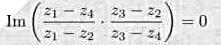 试证：复数z1，z2，z3，z4在同一圆周上或同一直线上的条件是。试证：复数z1，z2，z3，z4在