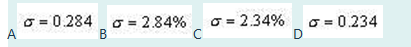 计算二阶系统G（s)=4/（s^2+3s+4)的超调量是: （)