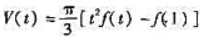设函数f（x)在[1,+∞]上连续、若由曲线y=f（x)与直线x=1,x=t（t＞1)及Ox轴围成平