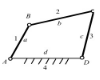 如图 6-48 所示，设已知四杆机构各机构的长度为a=240mm，b=60m,c=40mm,d=50