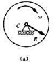 求题9-3图所示均质物体或物体系统的动量。（a)均质轮质量为m,半径为R,绕质心轴C转动，角速度为w