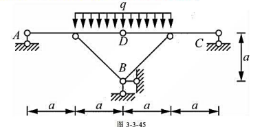 求图3-3-45所示结构的支座反力及弯矩图.