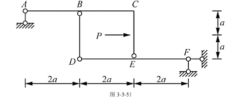 作图3-3-51所示结构的轴力图和弯矩图.请帮忙给出正确答案和分析，谢谢！