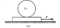 题10-30图（a)所示平面机构,平板质量为m1，受水平力F作用而沿水平面;运动，板与水平面间的动题