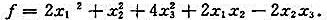 设二次型（1)试写出二次型f的矩阵A;（2)试判定二次型f的正定性;（3)试用配方法化二次型f为标准