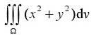 利用柱面坐标计算下列三重积分:（1)，其中Ω是由柱面x2+y2=1与平面z=0,z=1,x=0,y=