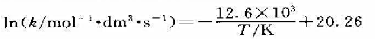 反应NO2→NO+ 1/2O2,经实验确定其速率方程为:其中速率常数k与热力学温度T的关系为:（1)