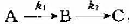 某连串反应,试证明:（1)若k1˃˃k2,则只取决于k2;（2)若k1＜＜k2,则 ,只取决于k某连