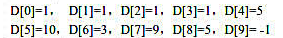 假设稀疏矩阵只存放其非0元素的行号、列号和数值，以一维数组顺次存放，以行号为-1作为结束标志。例如如