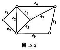 无向图G如图18.5所示，求G中一个最大匹配。