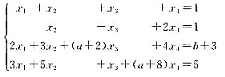 a，b取何值时，下面的方程组无解、有唯一解或有无穷多个解？在有解时，求出方程组的全部解。请帮忙给出正