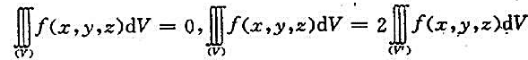 设积分域（V):（1)关于xoy平面对称;（2)关于yoz平面对称;（3)关于zoT平面对称.试说明