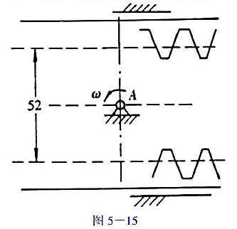 图5一15所示有两个m=3mm,a=20°,ha*=1,c*=0.25的标准齿条,其分度线问间的距离