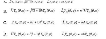 中心力场中，算符的共同征函数为则关于这两个算符的本征值方程正确的式子是（)中心力场中，算符的共同征函