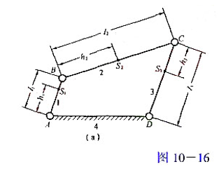 图10-16（a)所示铰链四杆机构中,已知构件1、2、3的长度为:l1=100mm,l2=300mm