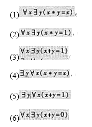 设整数集为个体域,判定下列公式的真值（*表示数乘运算).设整数集为个体域,判定下列公式的真值(*表示