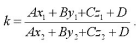 设平面π:Ax+By+Cz+D=0与联结两点不在π上的线段相交于M，证明:.设平面π:Ax+By+C