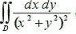 （1)计算反常二重积分,其中D: x≥0,y≥x（2)计算反常二重积分其中D: x2+y2≥1.(1