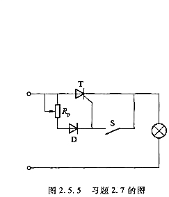 图2.5.5所示为简单的调光电路，试分析电路的工作原理，说明Rp、D、S的作用。请帮忙给出正确答案和
