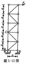 试求图示结构特点C的水平位移△c，设各杆的EA相等。