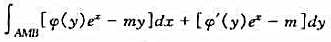 计算曲线积分其中φ（y)和φ´（y)为连续函数;AMB为连接点A（x1,y1)和点B（x2,y2)的