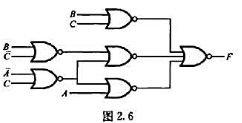 分析图2.6所示的组合电路,写出输出F的与或表达式.
