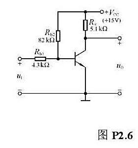 电路如图P2.6所示,已知晶体管β=120,UBE=0.7V,饱和管压降UCES=0.5V.在下列情