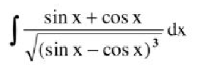 计算∫sin x＋cos x／（sinx－cosx)3 dx。计算∫sin x+cos x/(sin