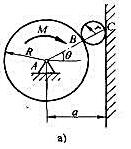 为了使轮子A只能作逆时针的单向定轴转动，将一个重力可忽略不计的小圆柱放在轮子间，如图a所示。已知接触