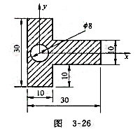 试确定图3-26所示阴影面的形心坐标。