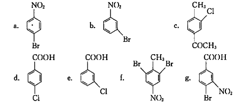由苯或甲苯及其他无机或必要有机试剂制备下列化合物。