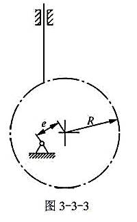 已知一个对心滚子直动从动件盘形凸轮机构，其凸轮的理论轮廓曲线是一个半径R=70mm的圆，其圆心至凸轮