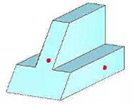 作左端为正垂面的凸字形侧垂柱的水平投影，并已知表面上折线的起点A的正面投影和终点E的侧面投影，折线的