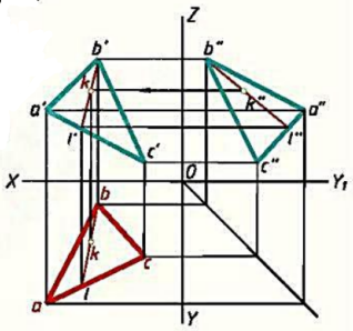 完成下列平面图形的第三面投影，并求作属于平面的点K另两面投影。