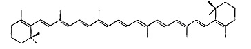 β-胡萝卜素（β-carotene)的结构式如下：（1)若将它的π电子近似地按一维箱中粒子处理，试估
