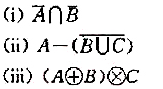 （a)对下列各式构造文氏图： （b)给出一公式，它表示图2.1中各文氏图中的阴影部分。(a)对下列各