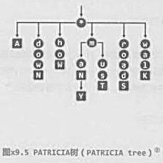 当元素类型为字符串时，为避免复杂的散列码转换，可以改用键树（trie)结构来实现词典ADT。a)re