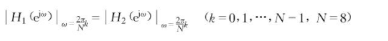 设h1（n)和h2（n)是两个长度相同（0≤n≤7)的序列，并且都是偶对称序列，两者之间还是循环移位