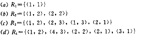设A=（1,2,3,4)，A上的下列关系是否可传递？如果是不可传递的，举出反例证明它，然后找出一个具