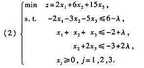 解下面的参数线性规划问题，画出z（λ)与λ的变化关系。解下面的参数线性规划问题，画出z(λ)与λ的变