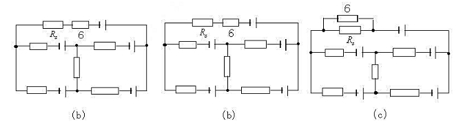 附图（a)中每个电阻（含Ra)的阻值均为3欧，电源内助为零，电动势未知（但都相同)，已知通过Ra的电
