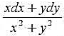 证明在除去y的负半轴及原点的裂缝xy平面上是某个函数的全微分，并找出这样一个原函数。证明在除去y的负