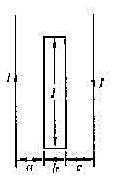 二无限长载流直导线与一长方形架共面（如图)，已知a=b=c=10cm，l=10m，I=100A，求框