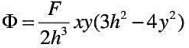 试考察应力函数能满足相容方程，并求出应力分量（不计体力)，画出图3-9所示矩形体边界上的面力分布（试