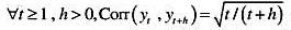 令（yt：t=1，2，…)像在教材（11.20)中那样服从一个随机游走过程，且y0=0。证明：。令(