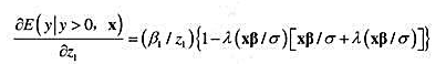 （要求一些微积分知识) （i)在托宾模型中假设x1=logz1（)，而且这是x中唯一出现z1的(要求